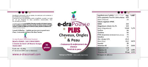 e-draPousse PLUS - BOOSTER DE POUSSE CURE 1 MOIS